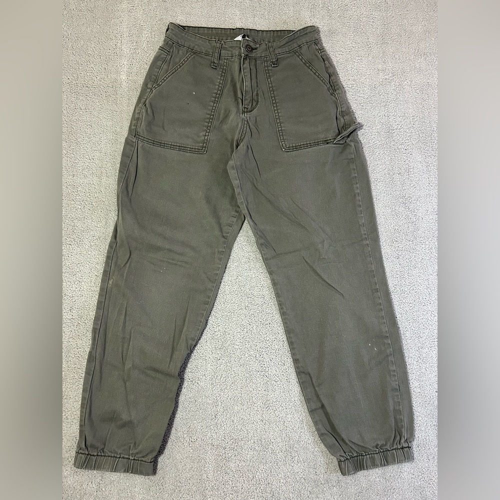 YMI Jeans USA Jogger Pants Adult 7/28 Gray Carpenter Loop Tapered Leg